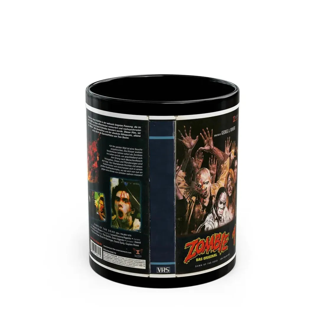 ZOMBIE 1 DAS ORIGINAL AUSTRIA (VHS COVER) - Black Coffee Mug 11oz - Go Mug Yourself