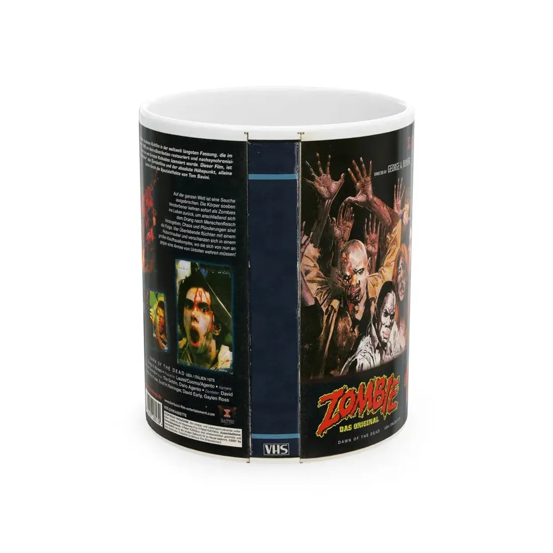 ZOMBIE 1 DAS ORIGINAL AUSTRIA (VHS COVER) - White Coffee Mug 11oz - Go Mug Yourself
