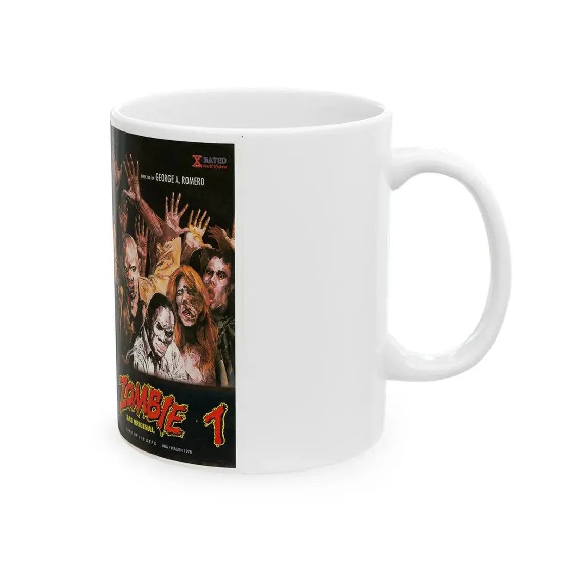 ZOMBIE 1 DAS ORIGINAL AUSTRIA (VHS COVER) - White Coffee Mug - Go Mug Yourself