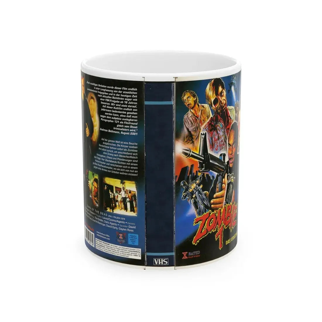 ZOMBIE 1 DAS ORIGINAL GERMANY (VHS COVER) - White Coffee Mug 11oz - Go Mug Yourself