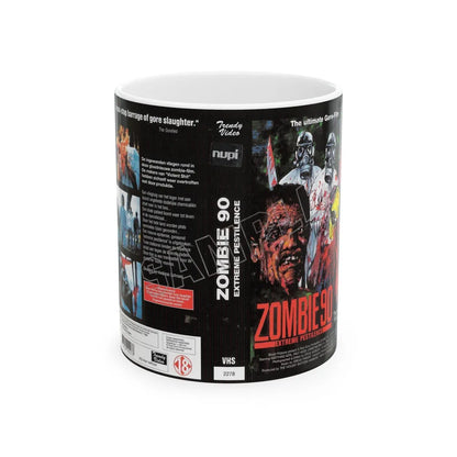 ZOMBIE 90 EXTREME PESTILENCE (VHS COVER) - White Coffee Mug-11oz-Go Mug Yourself