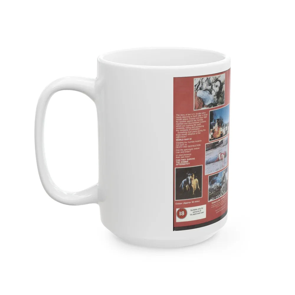 ZOMBIE AFTERMATH (VHS COVER) - White Coffee Mug-Go Mug Yourself