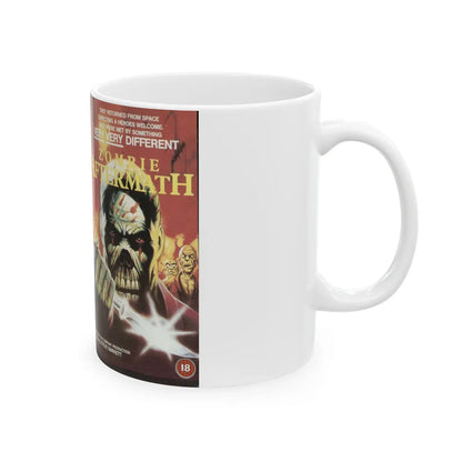 ZOMBIE AFTERMATH (VHS COVER) - White Coffee Mug-Go Mug Yourself