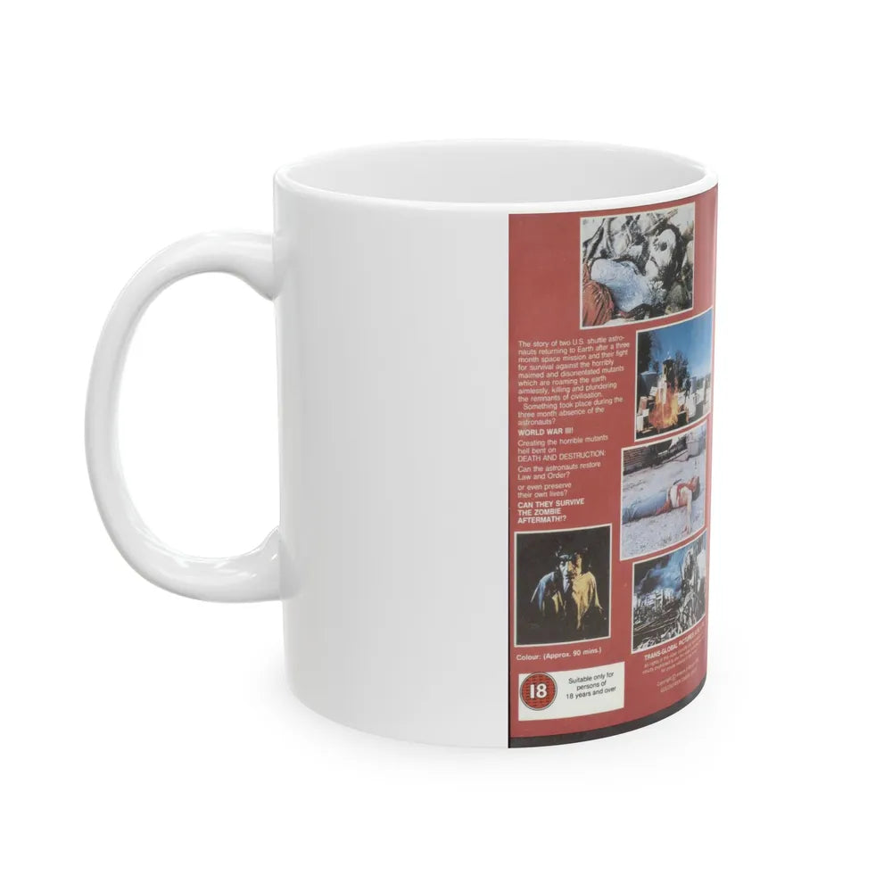 ZOMBIE AFTERMATH (VHS COVER) - White Coffee Mug-Go Mug Yourself