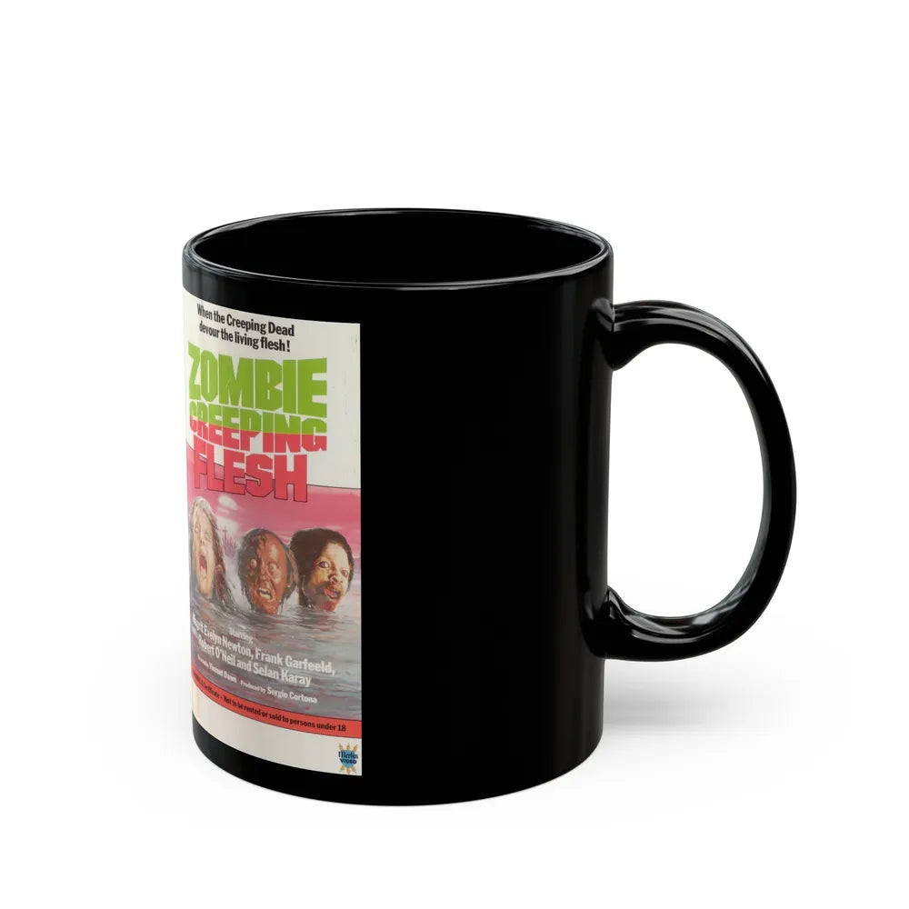 ZOMBIE CREEPING FLESH (VHS COVER) - Black Coffee Mug-Go Mug Yourself