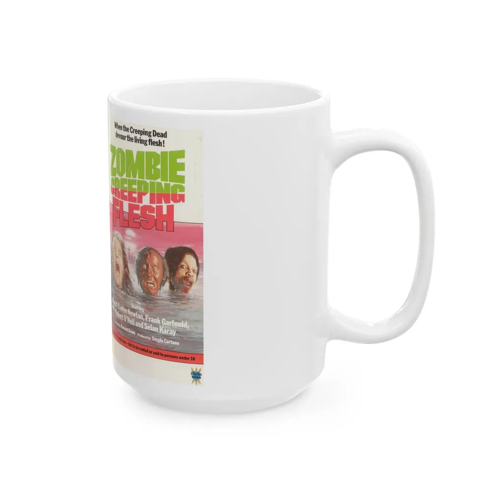 ZOMBIE CREEPING FLESH (VHS COVER) - White Coffee Mug-Go Mug Yourself