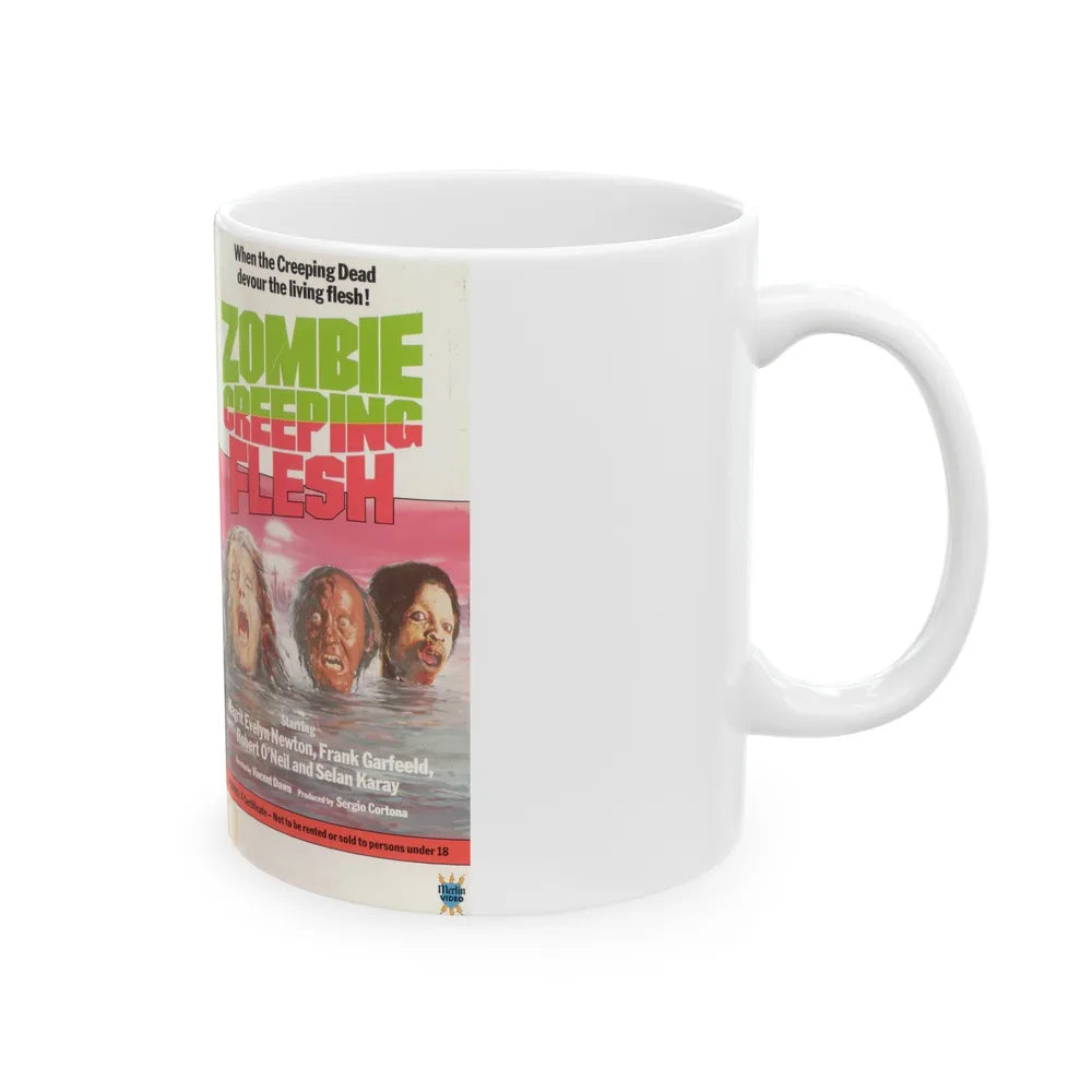 ZOMBIE CREEPING FLESH (VHS COVER) - White Coffee Mug-Go Mug Yourself