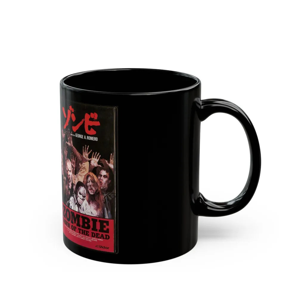 ZOMBIE DAWN OF THE DEAD JAPAN (VHS COVER) - Black Coffee Mug-Go Mug Yourself