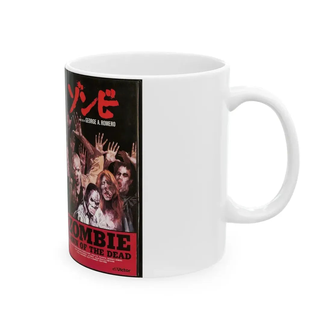 ZOMBIE DAWN OF THE DEAD JAPAN (VHS COVER) - White Coffee Mug - Go Mug Yourself