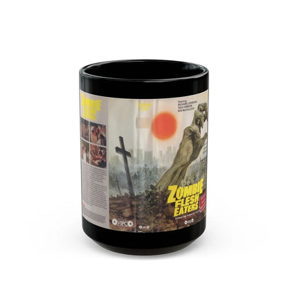 ZOMBIE FLESH EATERS STRONG UNCUT VERSION (VHS COVER) - Black Coffee Mug-15oz-Go Mug Yourself