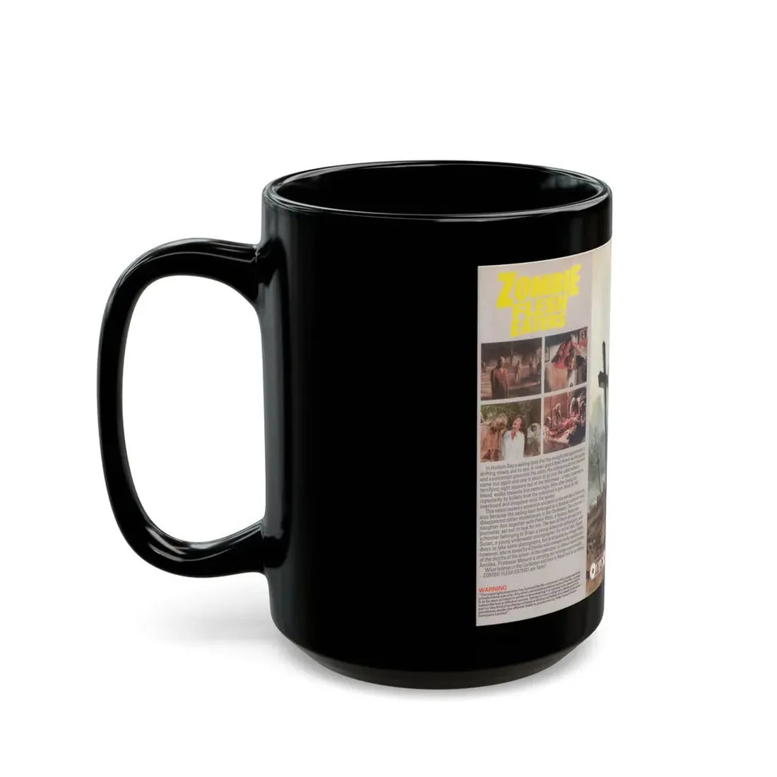 ZOMBIE FLESH EATERS STRONG UNCUT VERSION (VHS COVER) - Black Coffee Mug - Go Mug Yourself