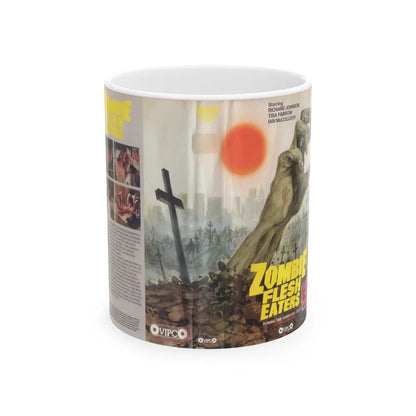 ZOMBIE FLESH EATERS STRONG UNCUT VERSION (VHS COVER) - White Coffee Mug-11oz-Go Mug Yourself