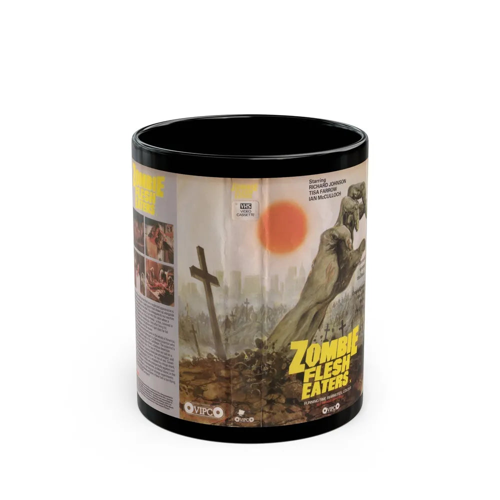 ZOMBIE FLESH EATERS (VHS COVER) - Black Coffee Mug-11oz-Go Mug Yourself