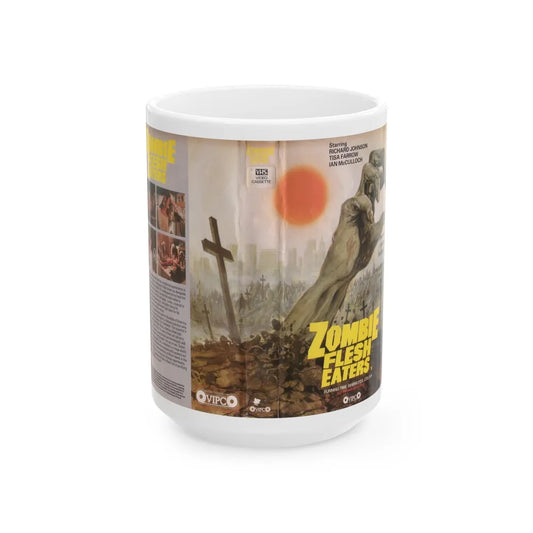 ZOMBIE FLESH EATERS (VHS COVER) - White Coffee Mug-15oz-Go Mug Yourself