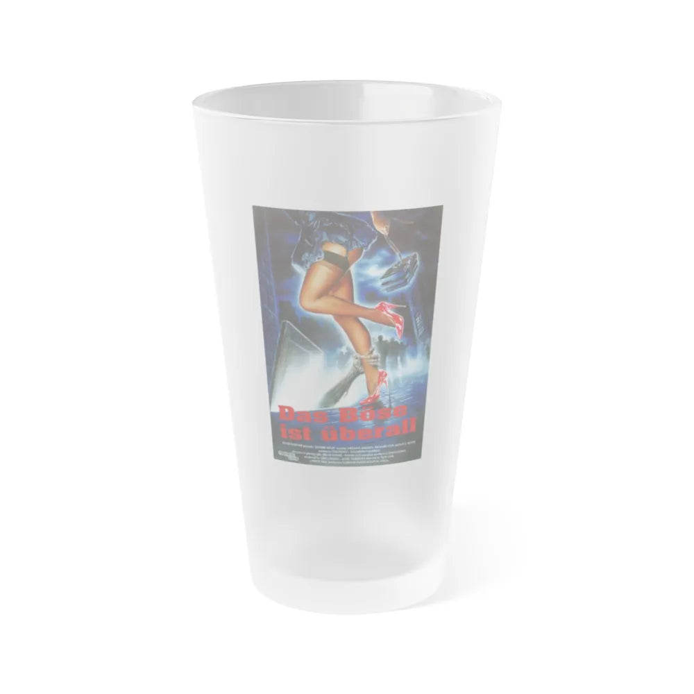 ZOMBIE HIGH (GERMAN) 1987 Movie Poster - Frosted Pint Glass 16oz-Go Mug Yourself