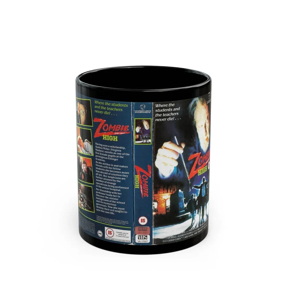 ZOMBIE HIGH (VHS COVER) - Black Coffee Mug-11oz-Go Mug Yourself