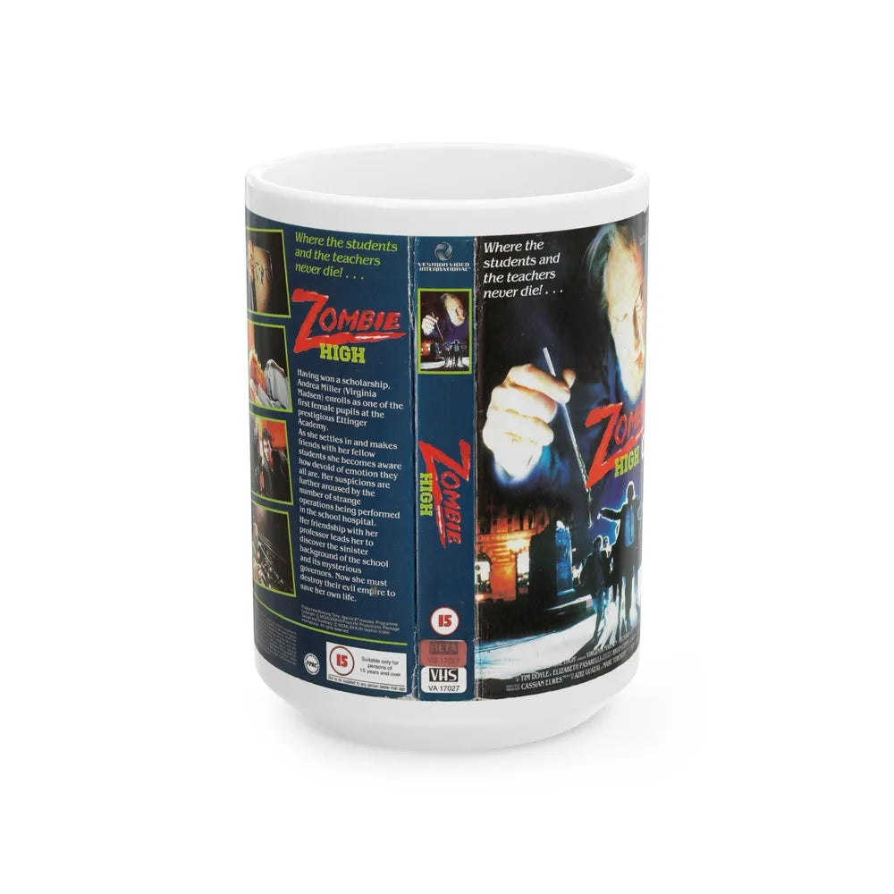 ZOMBIE HIGH (VHS COVER) - White Coffee Mug-15oz-Go Mug Yourself