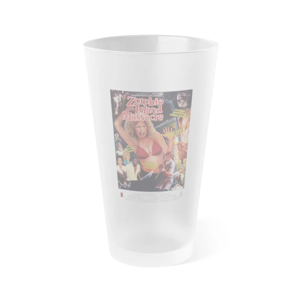 ZOMBIE ISLAND MASSACRE (2) 1984 Movie Poster - Frosted Pint Glass 16oz-Go Mug Yourself