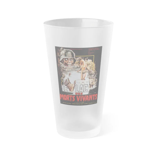 ZOMBIE LAKE 1981 Movie Poster - Frosted Pint Glass 16oz-Go Mug Yourself