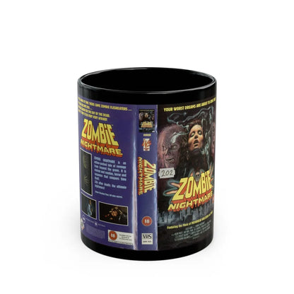 ZOMBIE NIGHTMARE (VHS COVER) - Black Coffee Mug-11oz-Go Mug Yourself