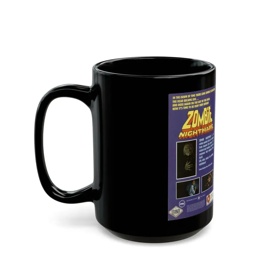 ZOMBIE NIGHTMARE (VHS COVER) - Black Coffee Mug - Go Mug Yourself