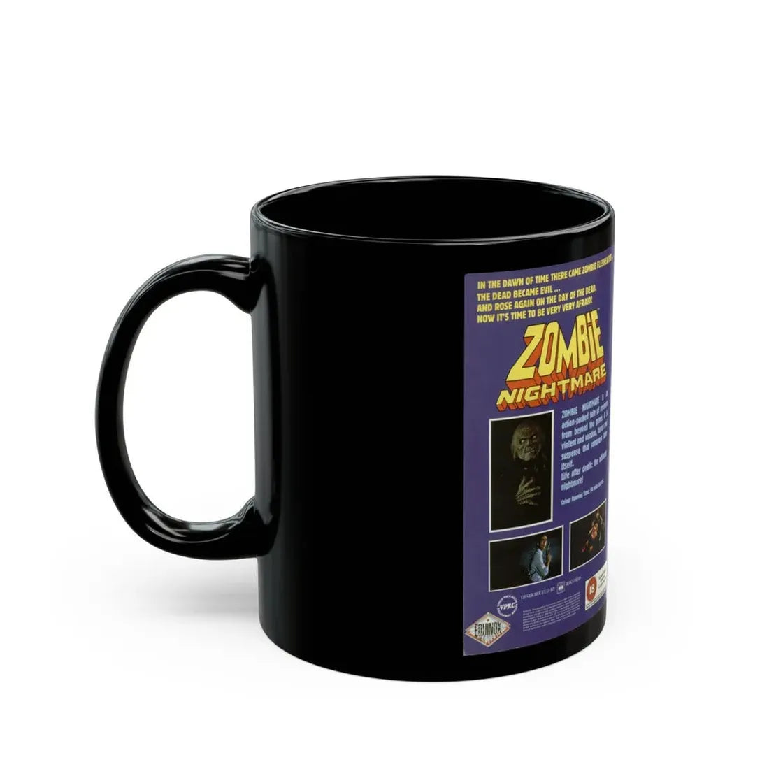 ZOMBIE NIGHTMARE (VHS COVER) - Black Coffee Mug - Go Mug Yourself