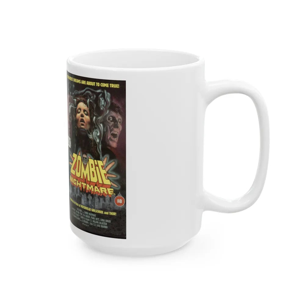 ZOMBIE NIGHTMARE (VHS COVER) - White Coffee Mug-Go Mug Yourself