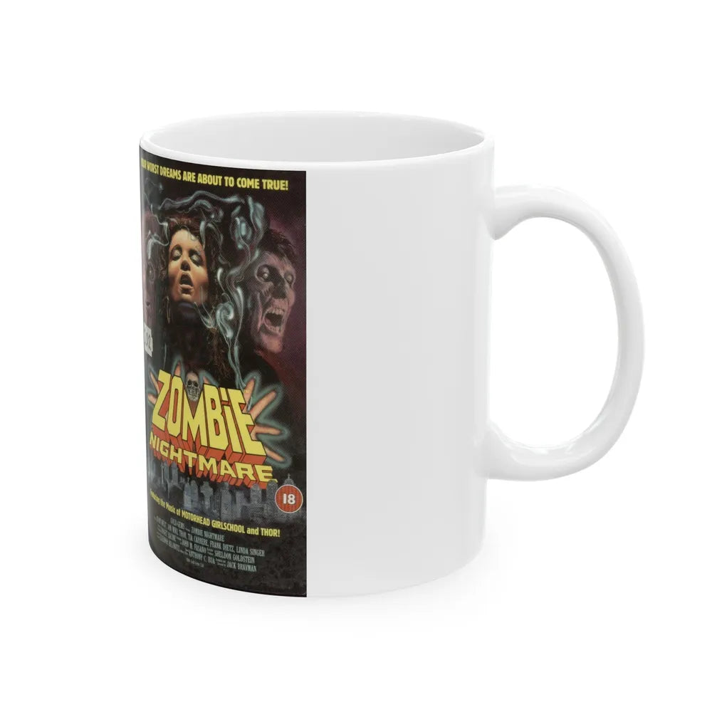 ZOMBIE NIGHTMARE (VHS COVER) - White Coffee Mug-Go Mug Yourself