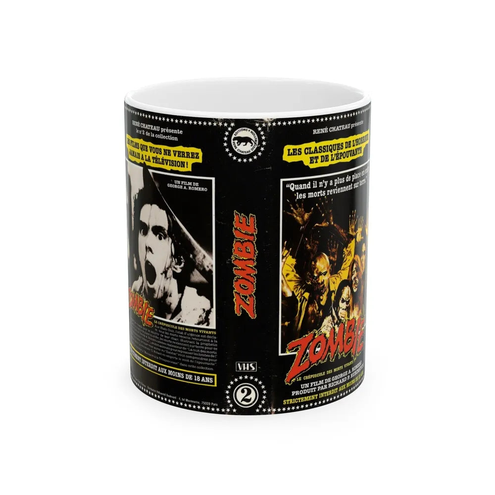 ZOMBIE (VHS COVER) - White Coffee Mug-11oz-Go Mug Yourself