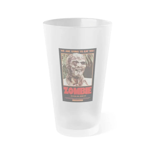 ZOMBIE (ZOMBIE 2,  ZOMBIE FLESHEATERS) 1979 Movie Poster - Frosted Pint Glass 16oz Default Title - Go Mug Yourself