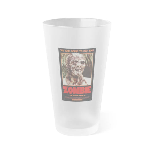 ZOMBIE (ZOMBIE 2, ZOMBIE FLESHEATERS) 1979 Movie Poster - Frosted Pint Glass 16oz-Go Mug Yourself