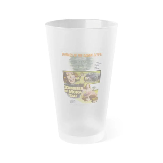 ZOMBIES OF MORA TAU 1957 Movie Poster - Frosted Pint Glass 16oz 16oz Frosted - Go Mug Yourself