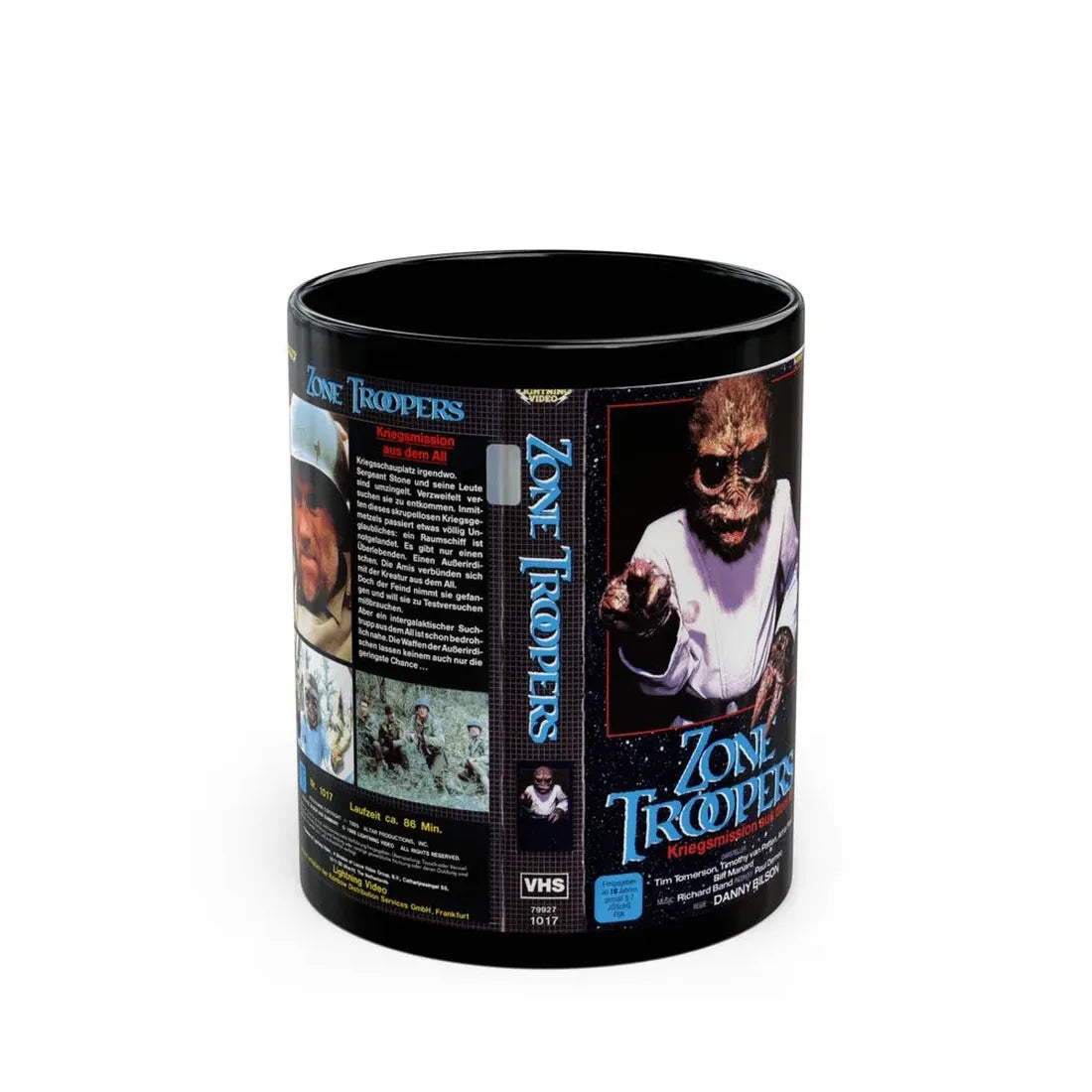 ZONE TROOPERS GERMAN (VHS COVER) - Black Coffee Mug 11oz - Go Mug Yourself