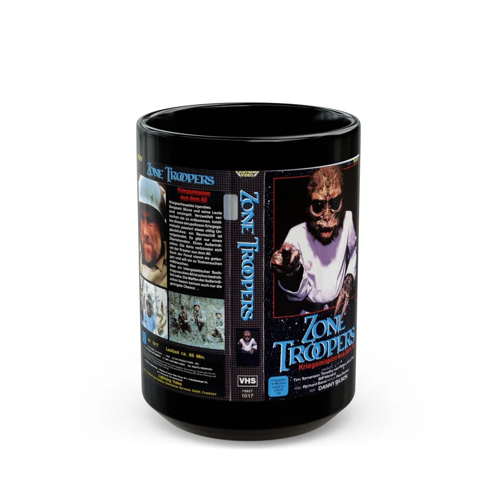 ZONE TROOPERS GERMAN (VHS COVER) - Black Coffee Mug-15oz-Go Mug Yourself