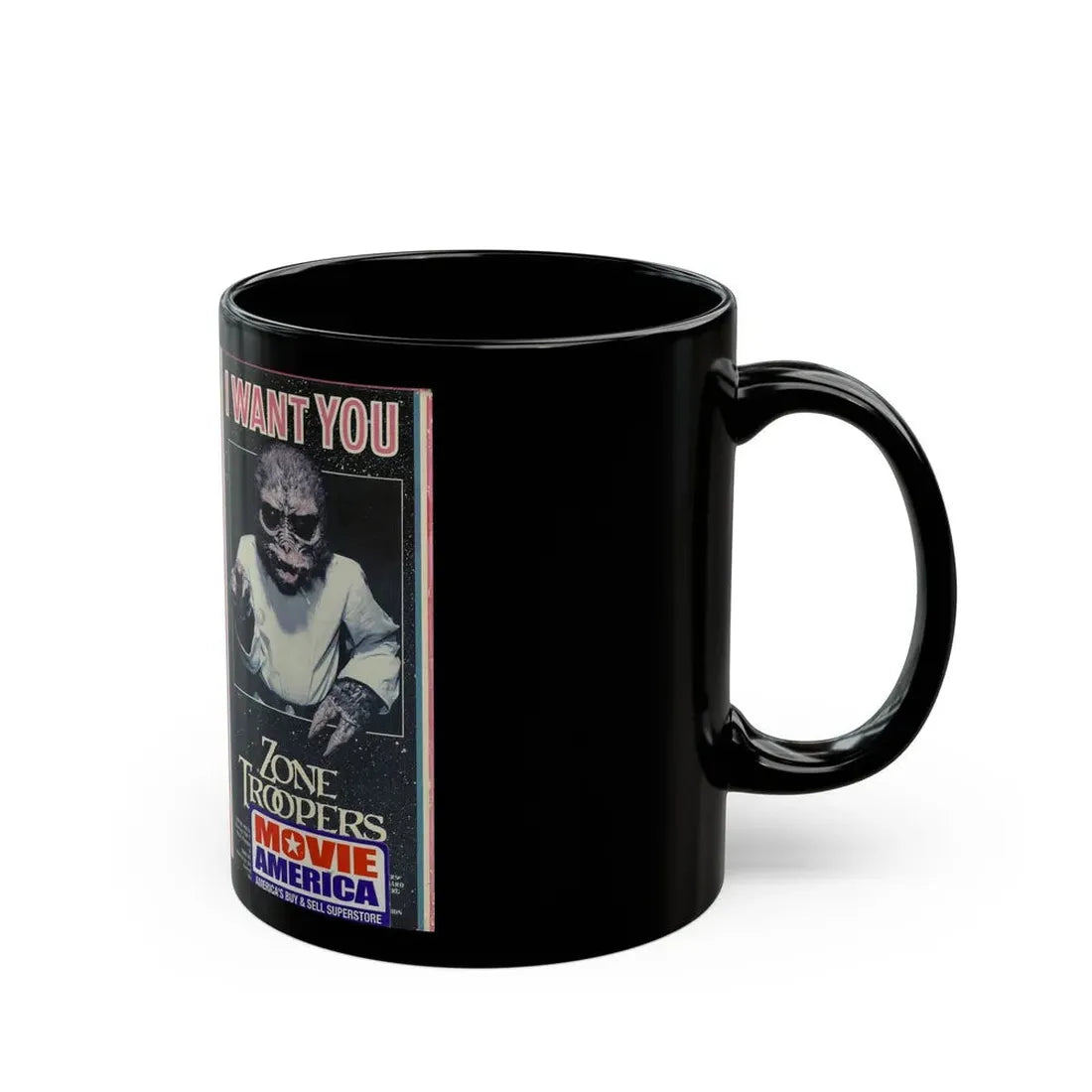 ZONE TROOPERS MOVIE AMERICA (VHS COVER) - Black Coffee Mug - Go Mug Yourself
