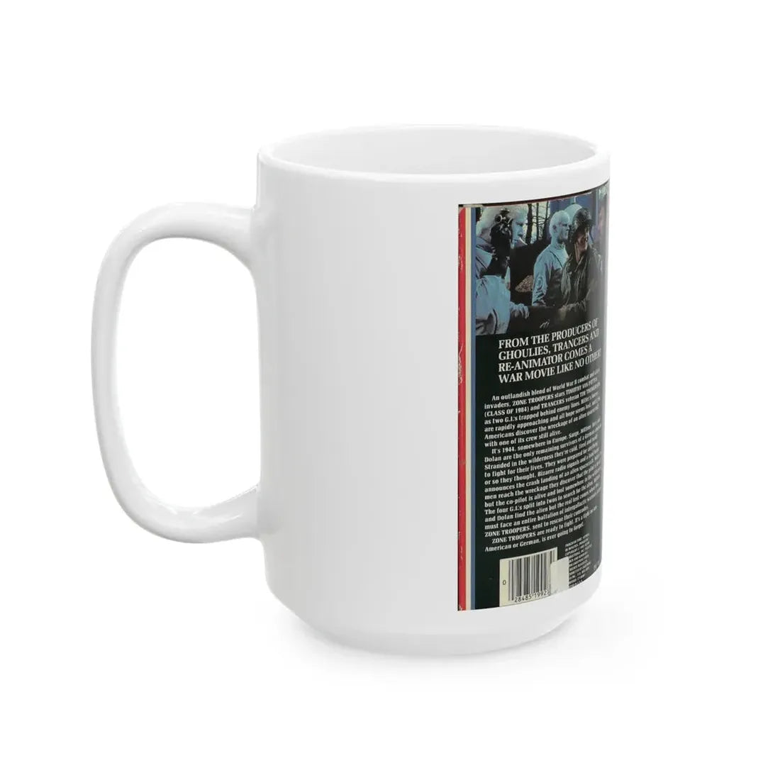 ZONE TROOPERS MOVIE AMERICA (VHS COVER) - White Coffee Mug - Go Mug Yourself