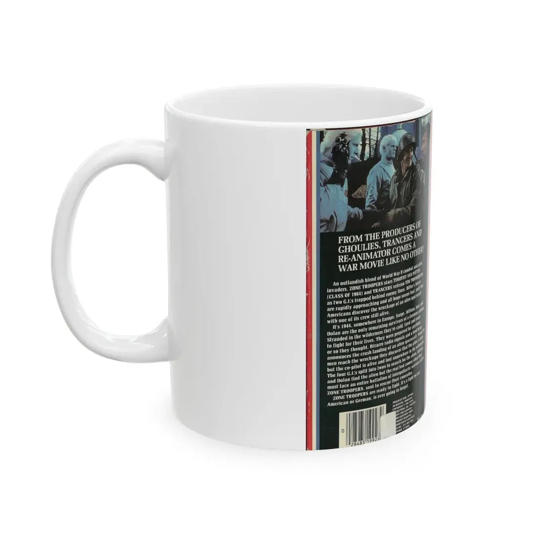 ZONE TROOPERS MOVIE AMERICA (VHS COVER) - White Coffee Mug - Go Mug Yourself
