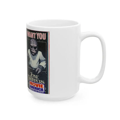 ZONE TROOPERS MOVIE AMERICA (VHS COVER) - White Coffee Mug - Go Mug Yourself