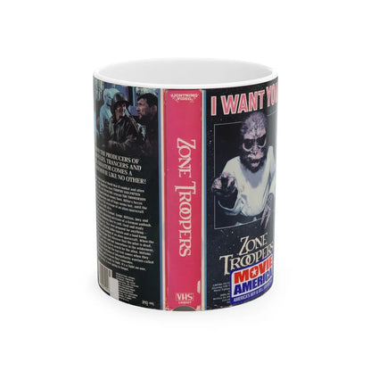 ZONE TROOPERS (VHS COVER) - White Coffee Mug-11oz-Go Mug Yourself