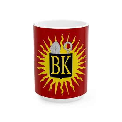 Zonnebeke vlag (Belgium) White Coffee Mug 15oz - Go Mug Yourself