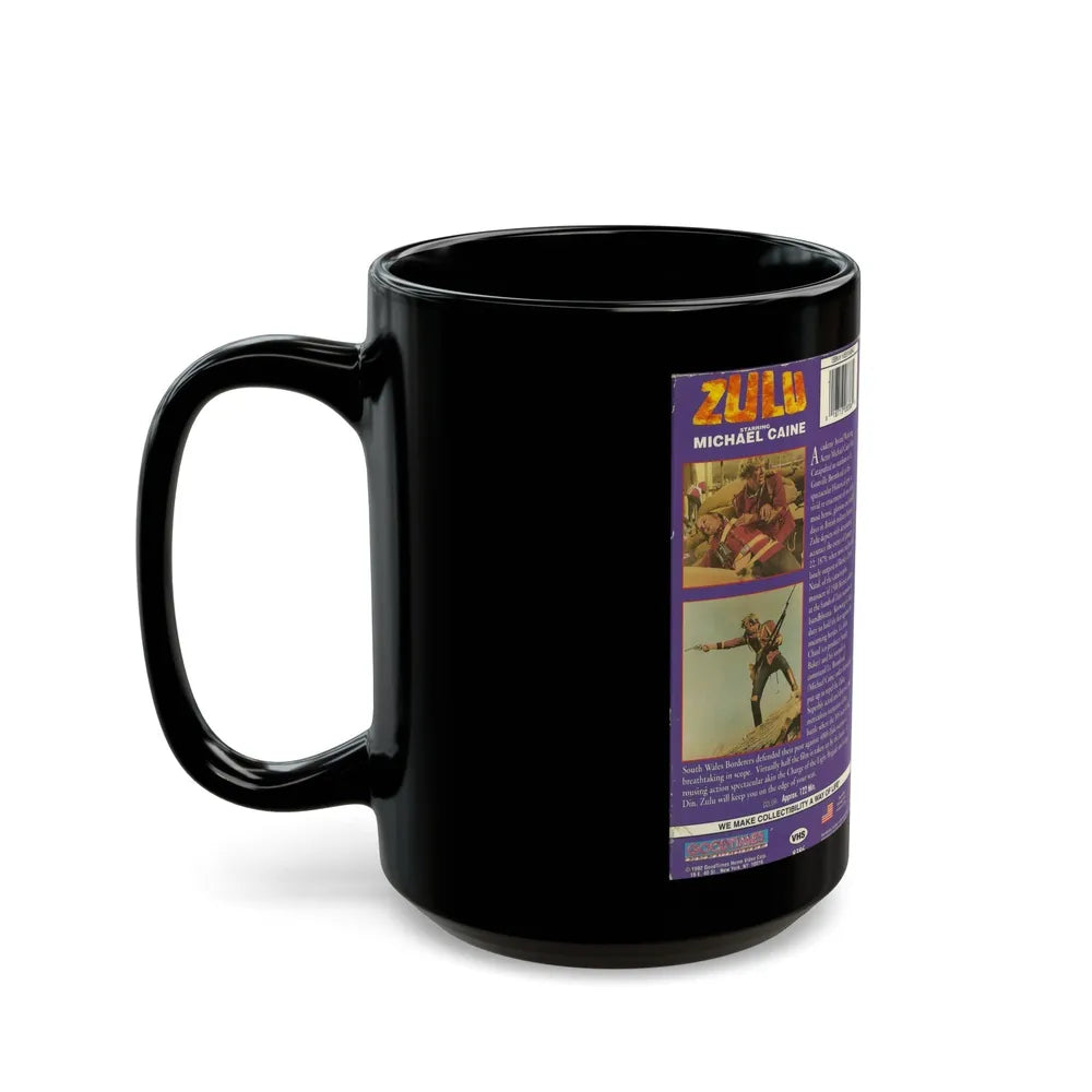 ZULU MICHAEL CAINE (VHS COVER) - Black Coffee Mug-Go Mug Yourself