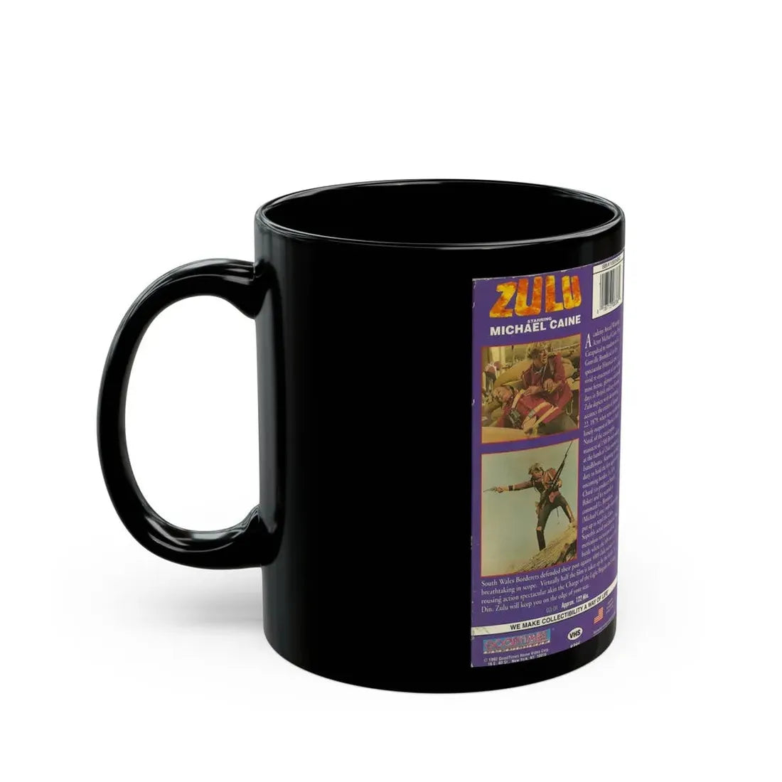 ZULU MICHAEL CAINE (VHS COVER) - Black Coffee Mug - Go Mug Yourself
