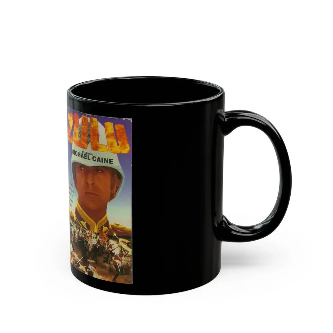 ZULU MICHAEL CAINE (VHS COVER) - Black Coffee Mug - Go Mug Yourself
