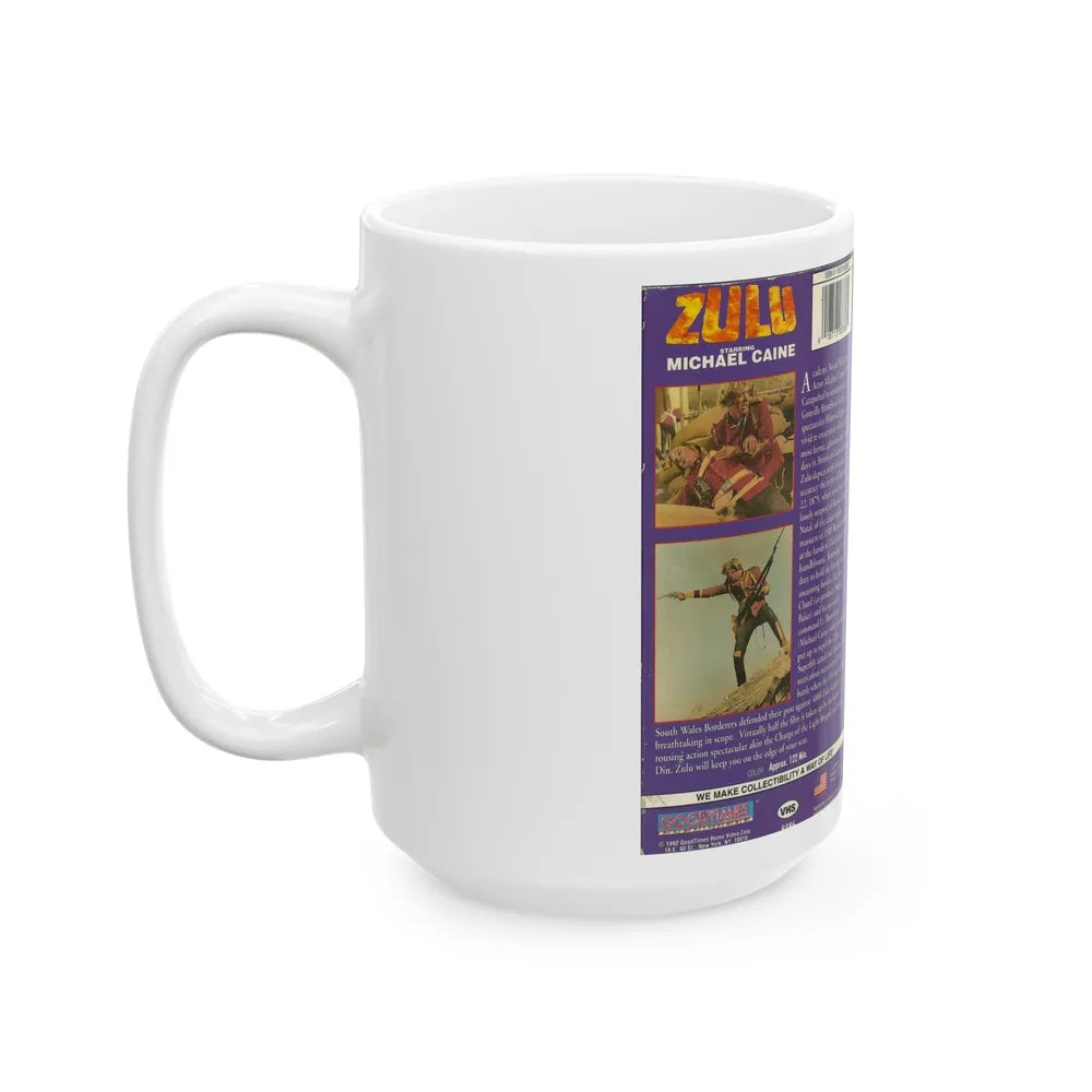 ZULU MICHAEL CAINE (VHS COVER) - White Coffee Mug-Go Mug Yourself