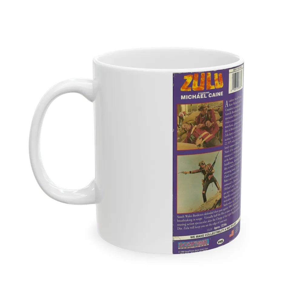 ZULU MICHAEL CAINE (VHS COVER) - White Coffee Mug-Go Mug Yourself