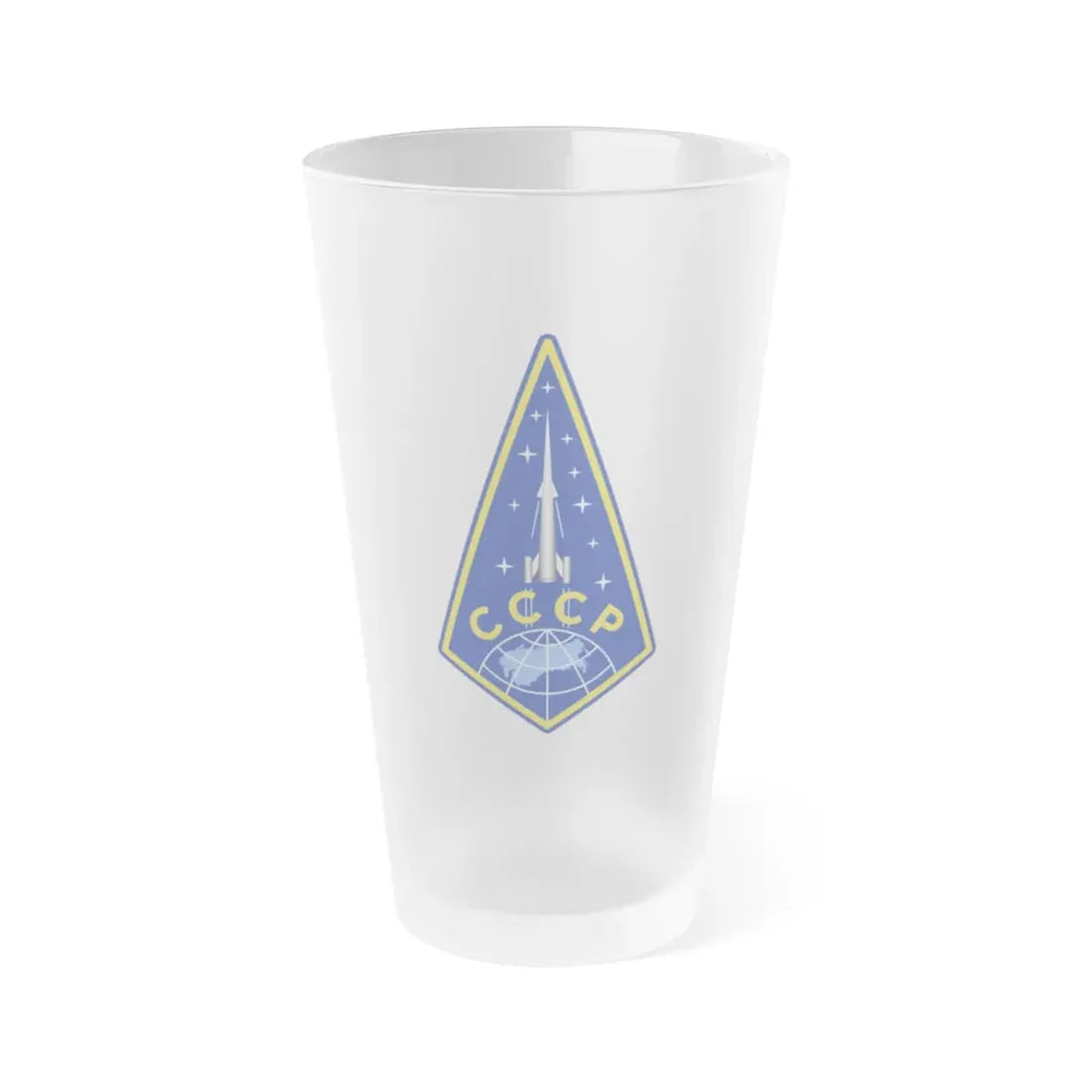 Zvezda Rocket (Soyuz Space Programme) Frosted Pint Glass 16oz Default Title - Go Mug Yourself