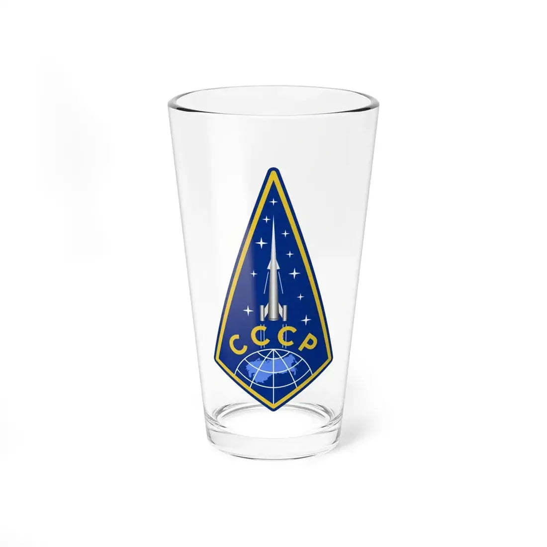 Zvezda Rocket (Soyuz Space Programme) Pint Glass 16oz 16oz - Go Mug Yourself