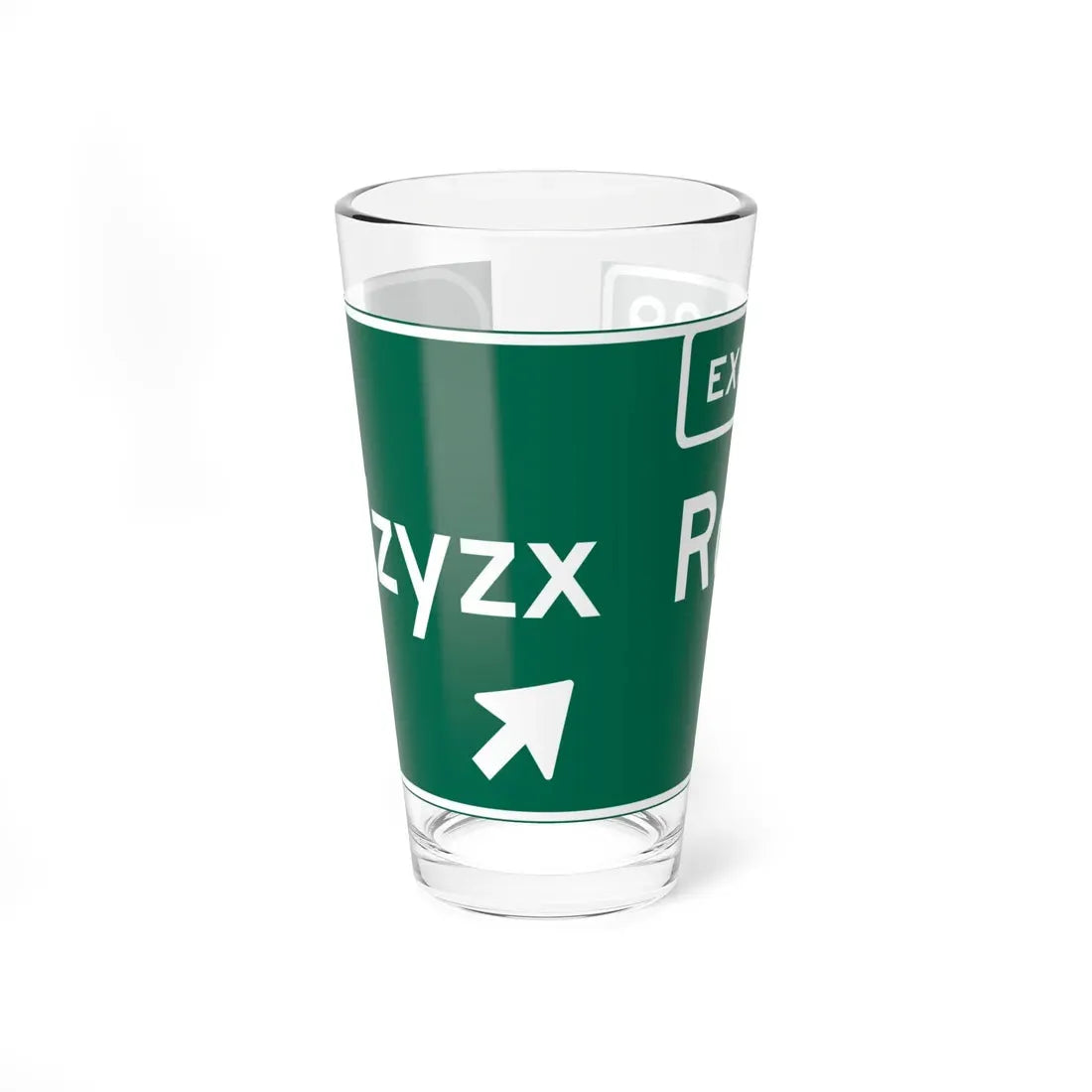 Zzyzx Road (California) (Road Sign) Pint Glass 16oz 16oz - Go Mug Yourself