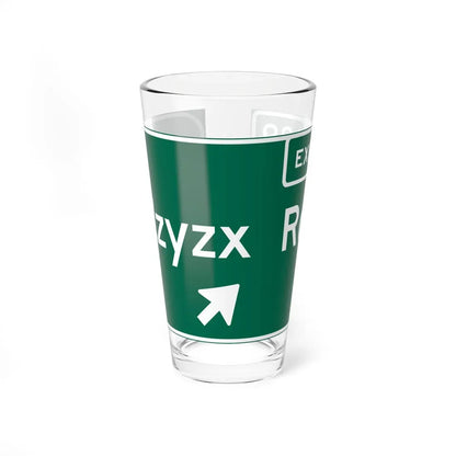 Zzyzx Road (California) (Road Sign) Pint Glass 16oz 16oz - Go Mug Yourself