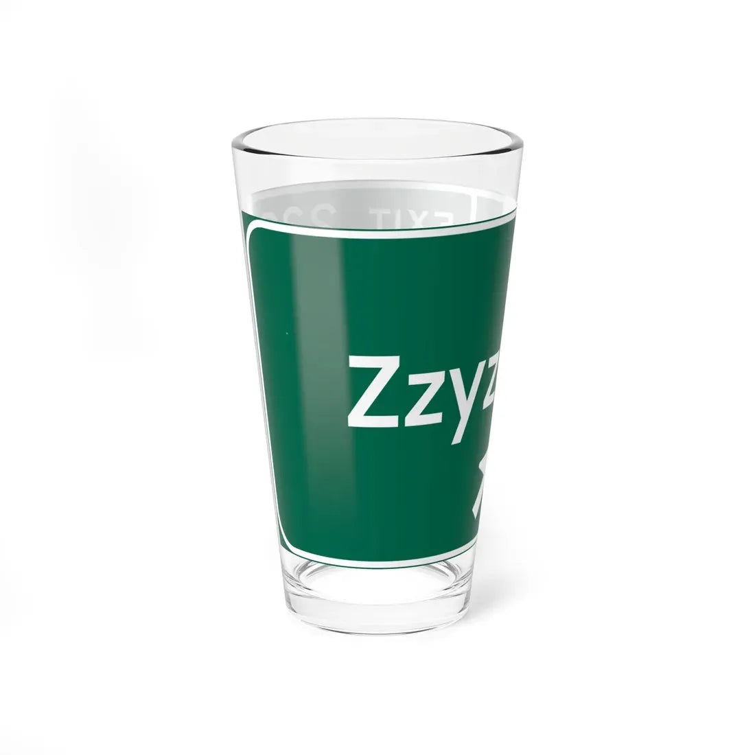 Zzyzx Road (California) (Road Sign) Pint Glass 16oz - Go Mug Yourself